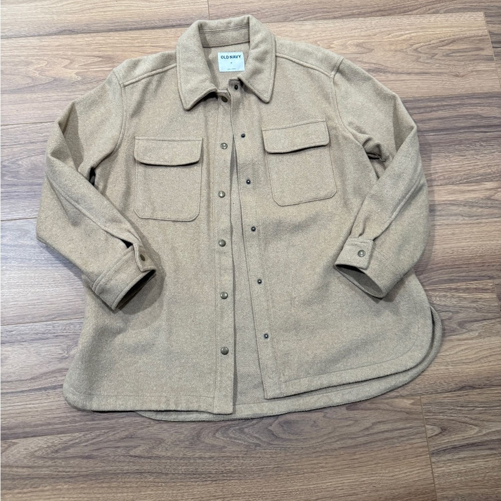 Tan Shirt Jacket